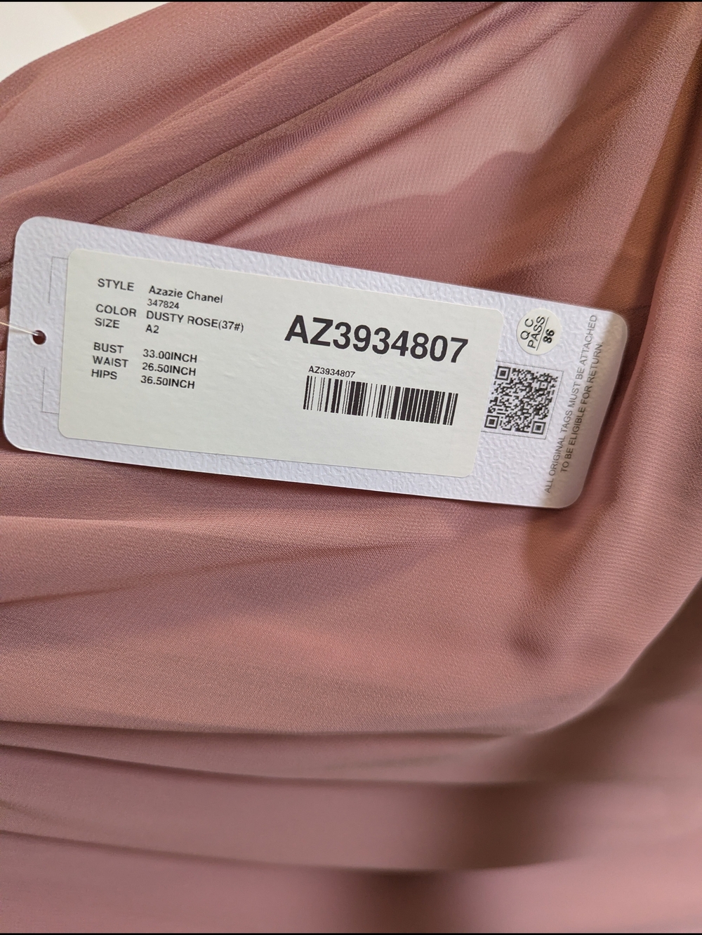 Azazie Dusty Rose Spaghetti Strap Maxi Dress with High Slit - Picture 2 of 13
